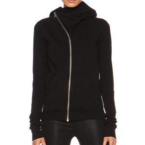 Rick Owens Drkshdw Black Mountain Asymmetric Zip-Up Sweater